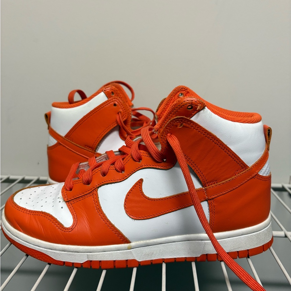 Nike Kids High-Top Sneakers - Orange and White